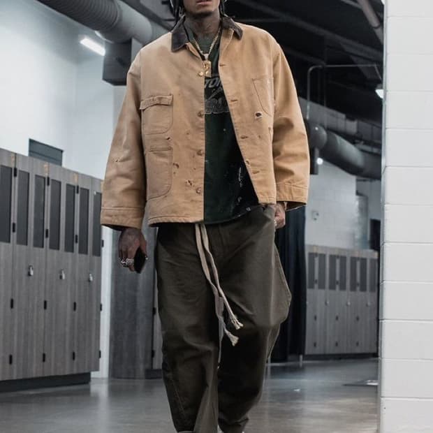 빈티지 칼하트 100주년 블랭킷 라인드 초어 코트 6BLC