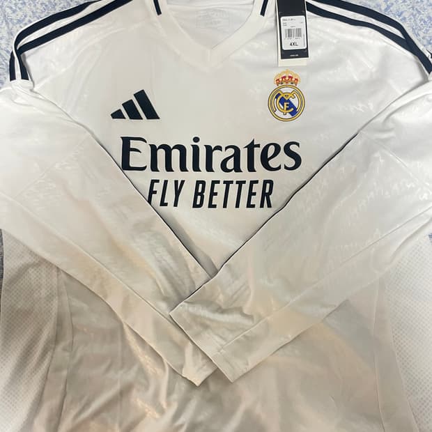 (4XL) 아디다스 레알마드리드 24/25 롱슬리브 화이트