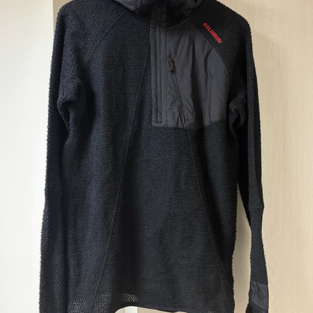 살로몬 폴라텍 알파 하드집 후디 블랙 xl