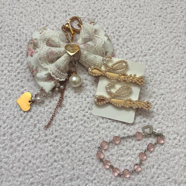 스쿠쿠 리즈리사 헤어핀 팔찌 세트 히메갸루 라떼갸루