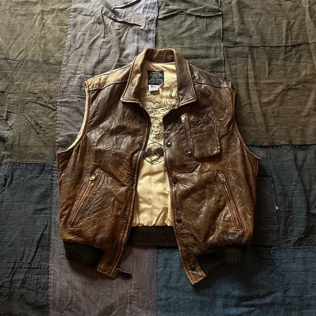 Vintage Avirex B-9 Leather Vest