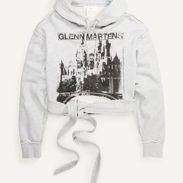 [m] h&m glen martens 타이 디테일 프린트 후디 판매