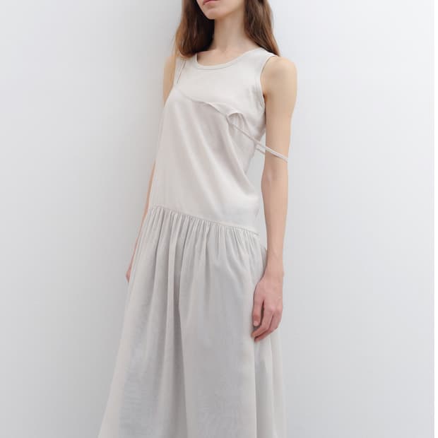 레터 sunday layered dress gray