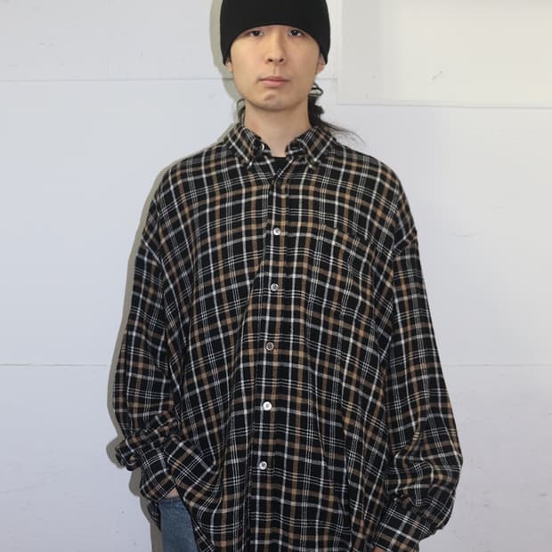 아워레가시 보로우드 BD 셔츠 브라운 체크