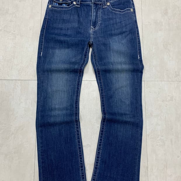 트루릴리전 와이드 부츠컷 데님 팬츠 #653