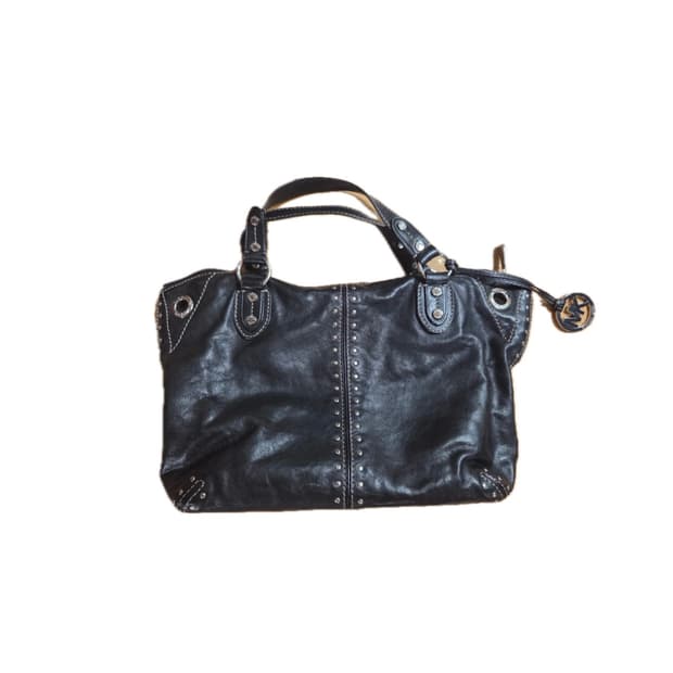 마이클 코어스(Michael Kors) 블랙 가죽 스터드 토트백