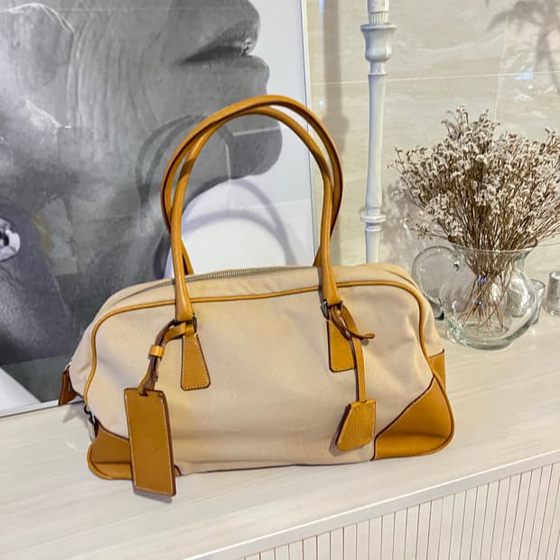 프라다 컨버스 카프 레더 숄더백