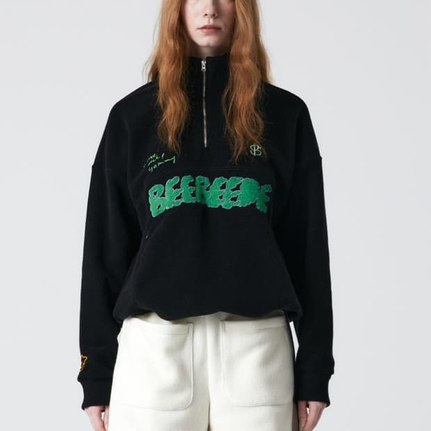 새상품)포셔드 테리 플리스 하프집업