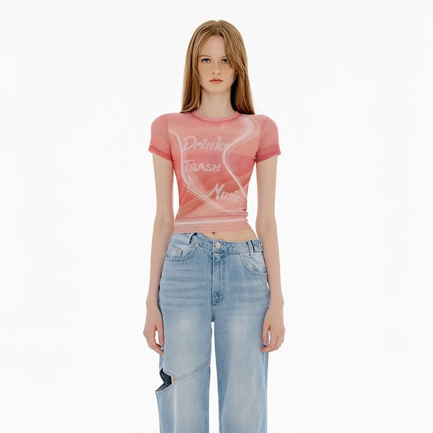 유즈 MESH FULL PRINT SHORT SLEEVE T-SHIRT