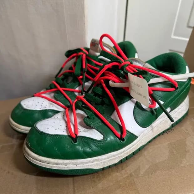나이키 덩크 로우 오프 화이트 파인 그린 265