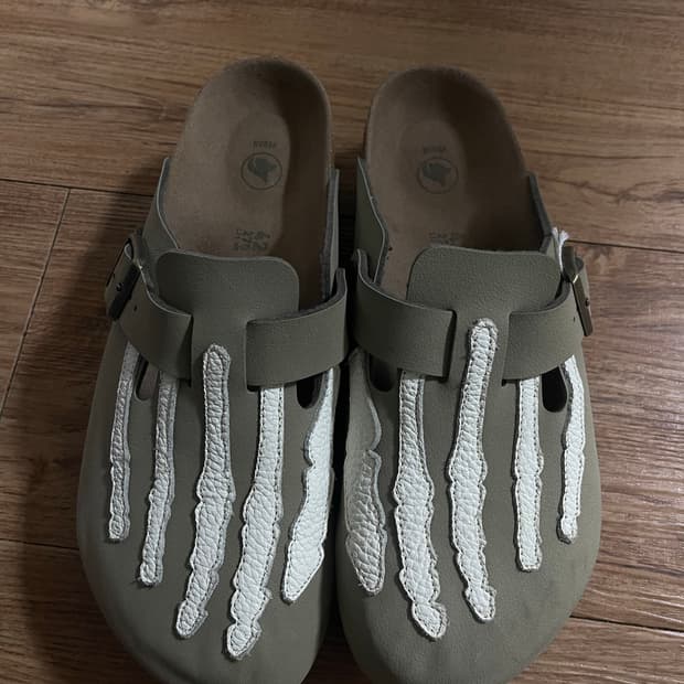 버켄스탁 보스턴 비건 카키 42 레귤러 본 커스텀