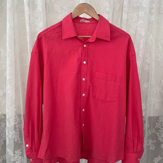 1) 비터셀즈 플레어 린넨 셔츠 다트 핑크