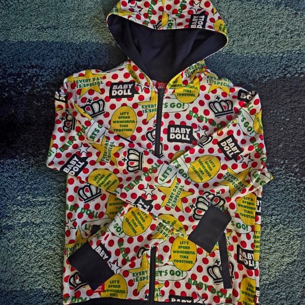 JPN 베이비돌 BABYDOLL 레트로 후드집업 표기M
