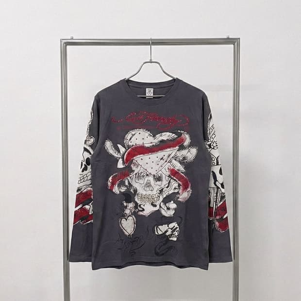 [Ed Hardy] 큐빅 긴팔 티셔츠