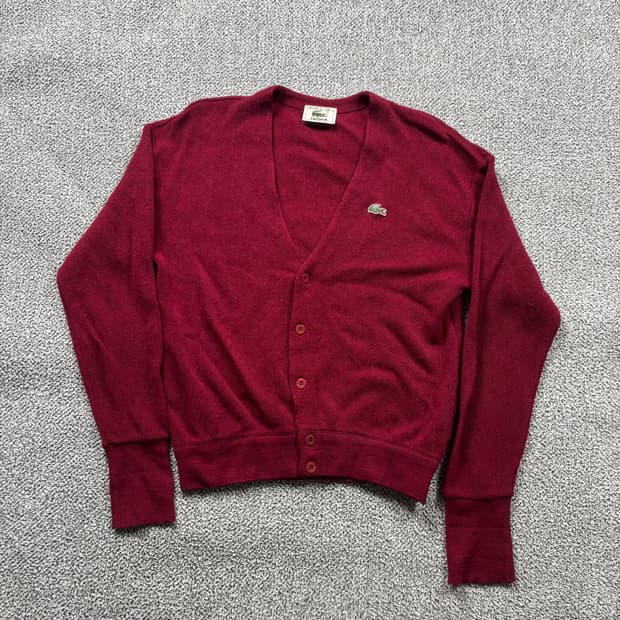 라코스테 스몰로고 브이넥 가디건