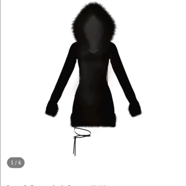 sohae 소해 퍼 후드 미니 원피스 스트랩