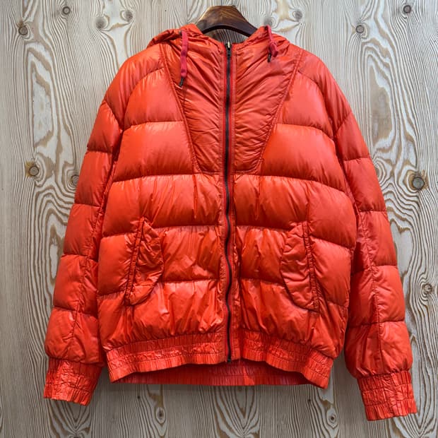 디젤 블랙골드 후드 다운 패딩 