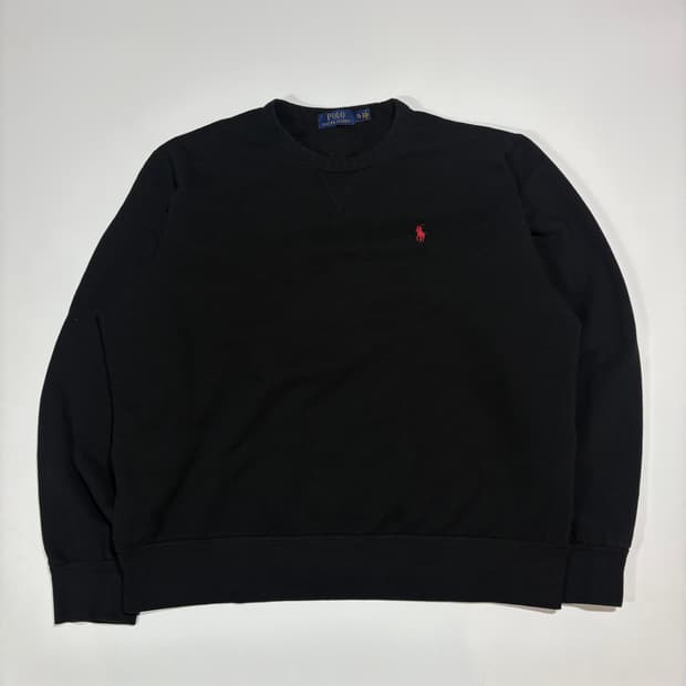 폴로랄프로렌 블랙 자수 맨투맨