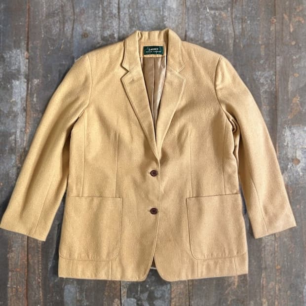 로렌 랄프로렌 카멜 헤어 블레이저 Made in USA