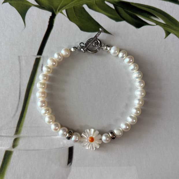데이지 진주 팔찌