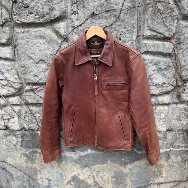 70s 비맥코이 (리얼맥코이) 빈티지 스티어하이드 싱글라이더 자켓