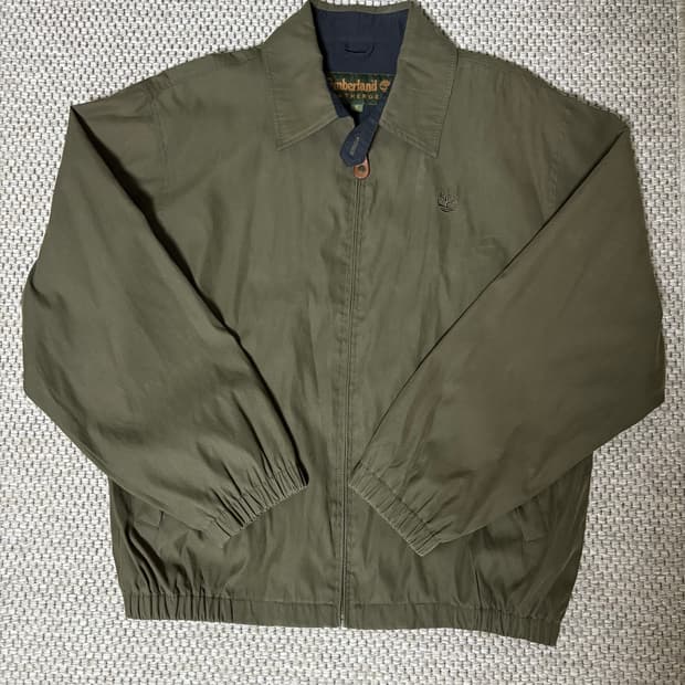 팀버랜드 카키 블루종 자켓