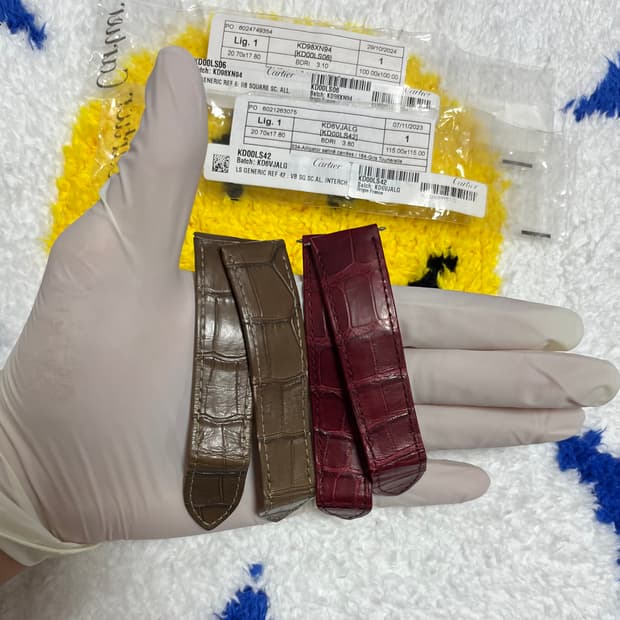 정품) 까르띠에 탱크 L사이즈 악어가죽 20mm (디버클용) 2가지 따로