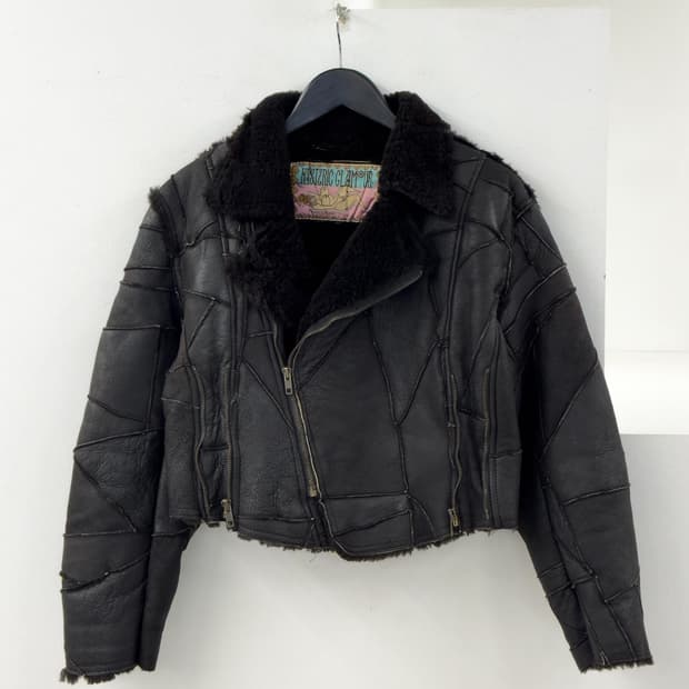 히스테릭 글래머 패치워크 시어링 자켓