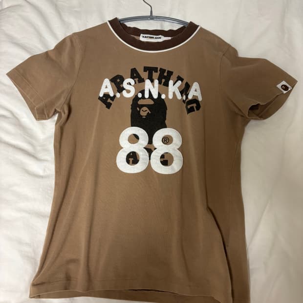 OG 베이프 브라운 딱붙 티셔츠