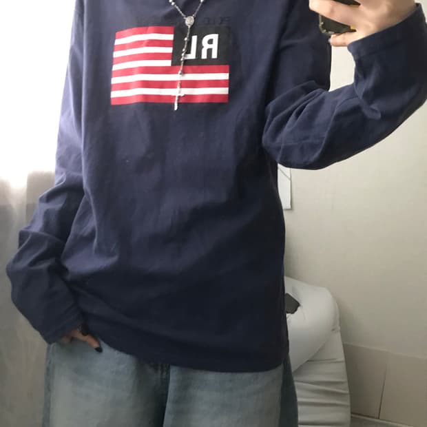 폴로 성조기 롱슬리브