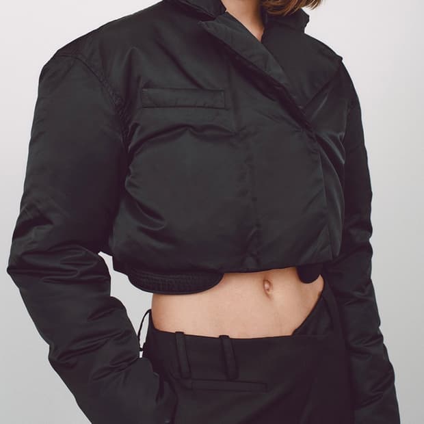 민아송 크롭 패딩 블랙