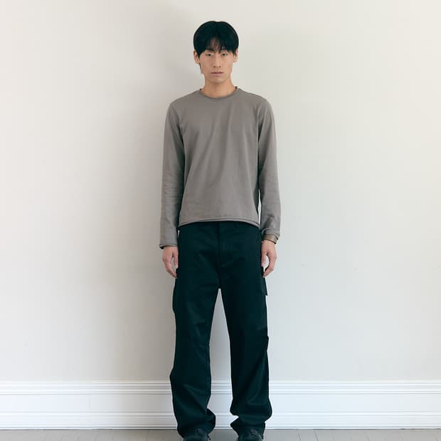 LLUD Diagonal Line Zipper Trousers (M)