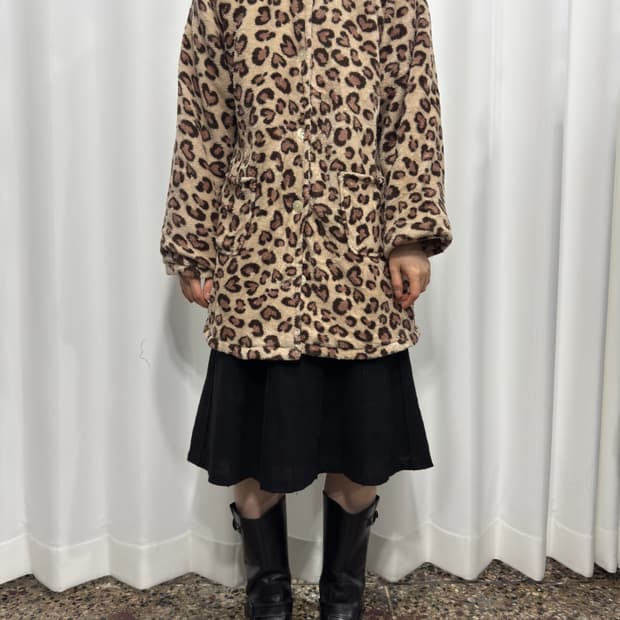 leopard fleece coat