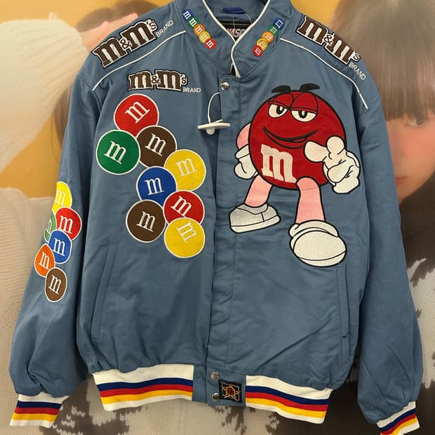 VINTAGE m&m 애쉬블루 레이싱자켓