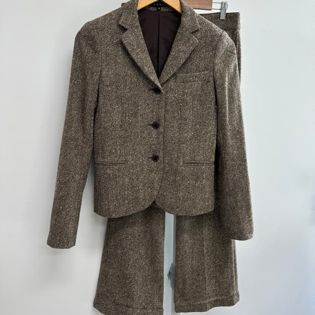 띠어리 트위드 투피스 셋업