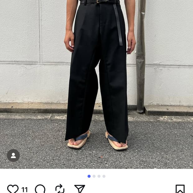 신야코즈카 와이드 팬츠 블랙 M