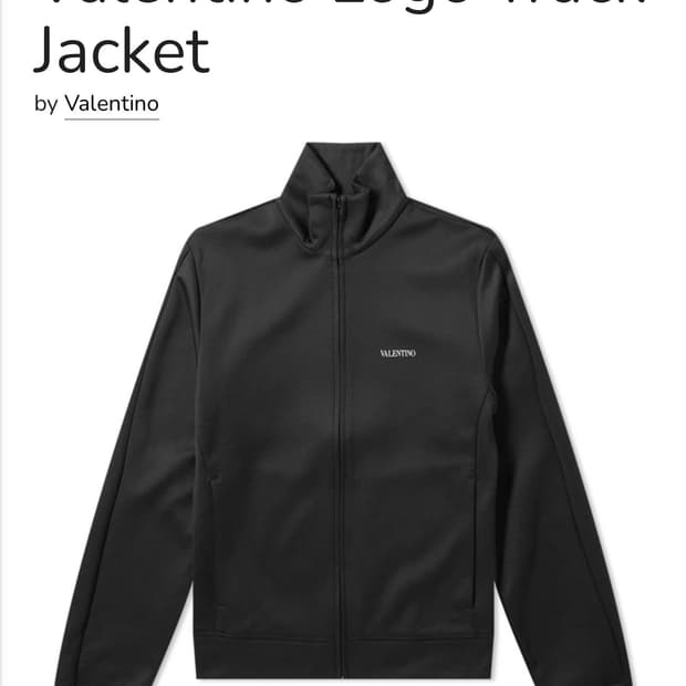 발렌티노 로고 트랙자켓
