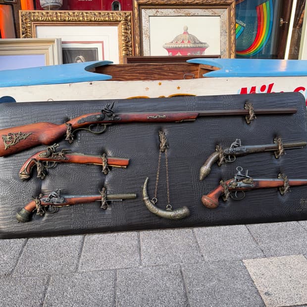 빈티지 소품 스페인 피스톨 장식 