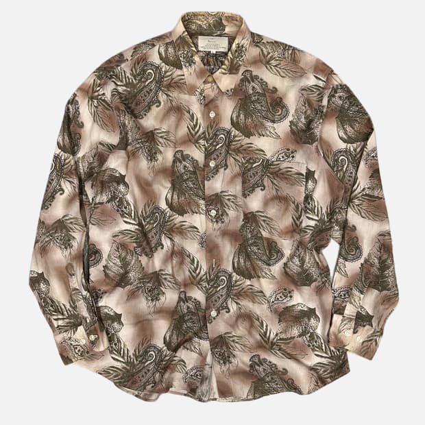 paisley leaf pattern shirt