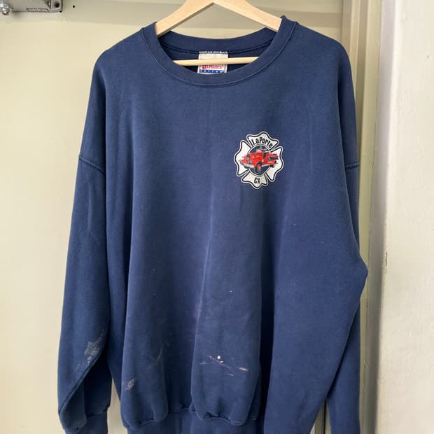 [XL] 90s hanes 소방관 fire dpt 스웻