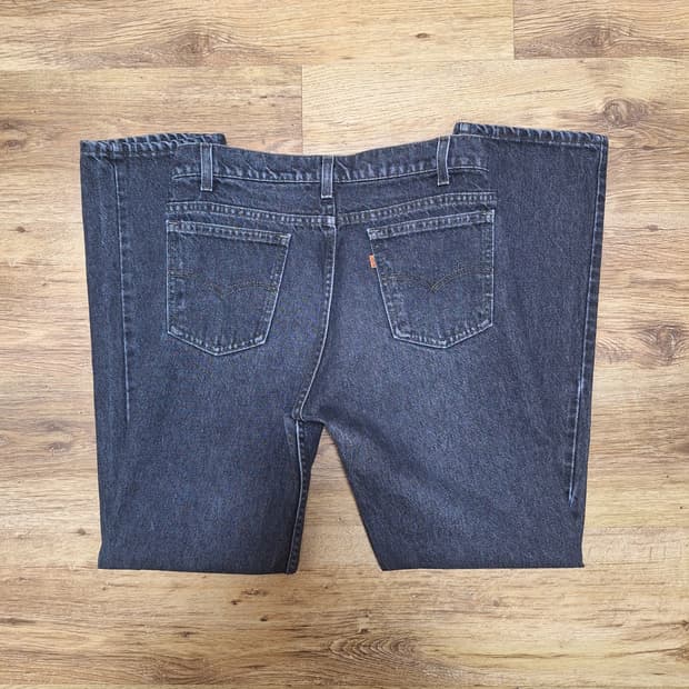 90s 미제 빈티지리바이스 블랙 505 오렌지탭 32X32