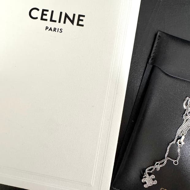 셀린느 트리옹프 목걸이 실버