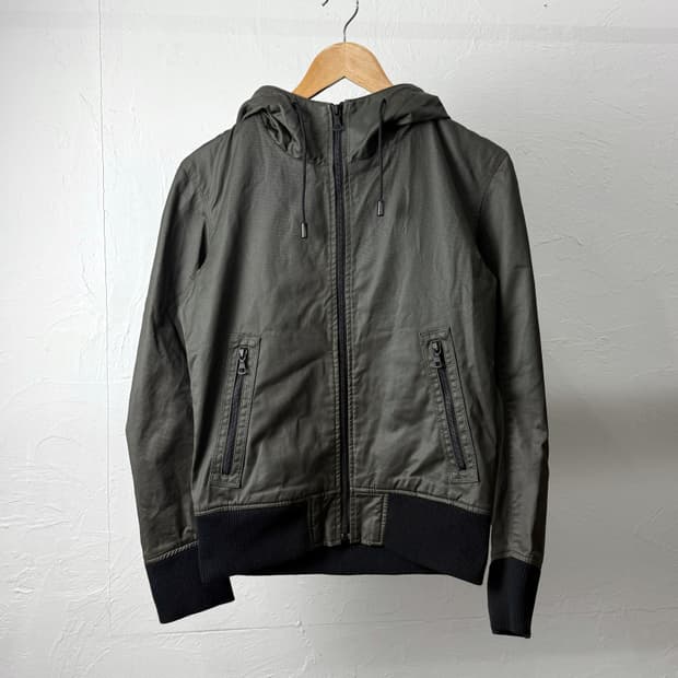 Coated Cloth 코팅 후드 자켓