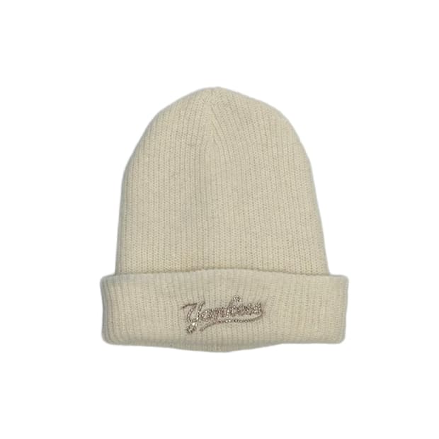 MLB 뉴욕양키즈 글리터 큐빅 앙고라 비니