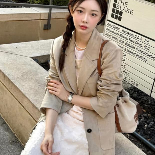 온앤온 스웨이드 자켓 55