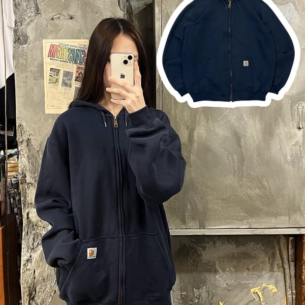 칼하트 후드집업 네이비 M #csz892