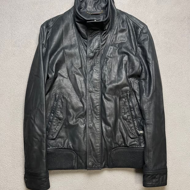 [100] 지오지아 하이넥 레더자켓 - 양가죽자켓