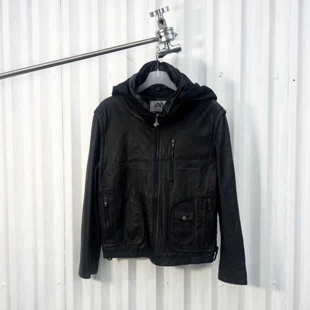 Lambskin hoodie jacket