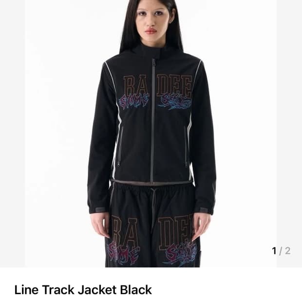 Line Track Jacket Black 배디 라인 트렉 자켓