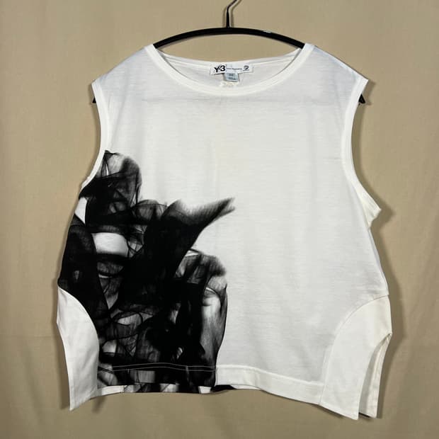 요지 야마모토 Y-3 비대칭 탱크 탑 처분 